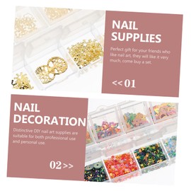 HONMEET Nail Charms Unique Nail Decals for Manicure Shell and Designs for Parties and Events