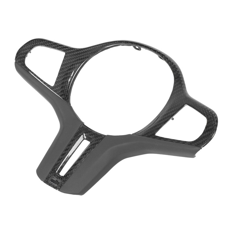 Car Steering Wheel Frame Cover Trim Sticker Decoration Carbon Fiber