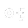 Screw Tomi Mori Stainless Steel / SS Black Round Washers