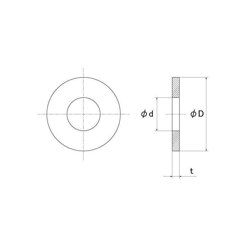 Screw Tomi Mori Stainless Steel / SS Black Round Washers