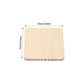  30PCS Wood Coasters,10cm Unfinished Wooden Coasters,Wooden Squares for DIY Painting, Crafting,Pyrography.