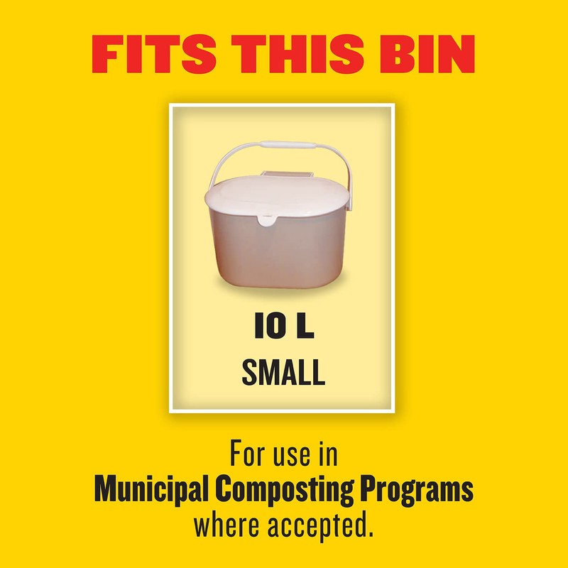 Glad 100% Compostable Bags - Small 10 Litres - Lemon