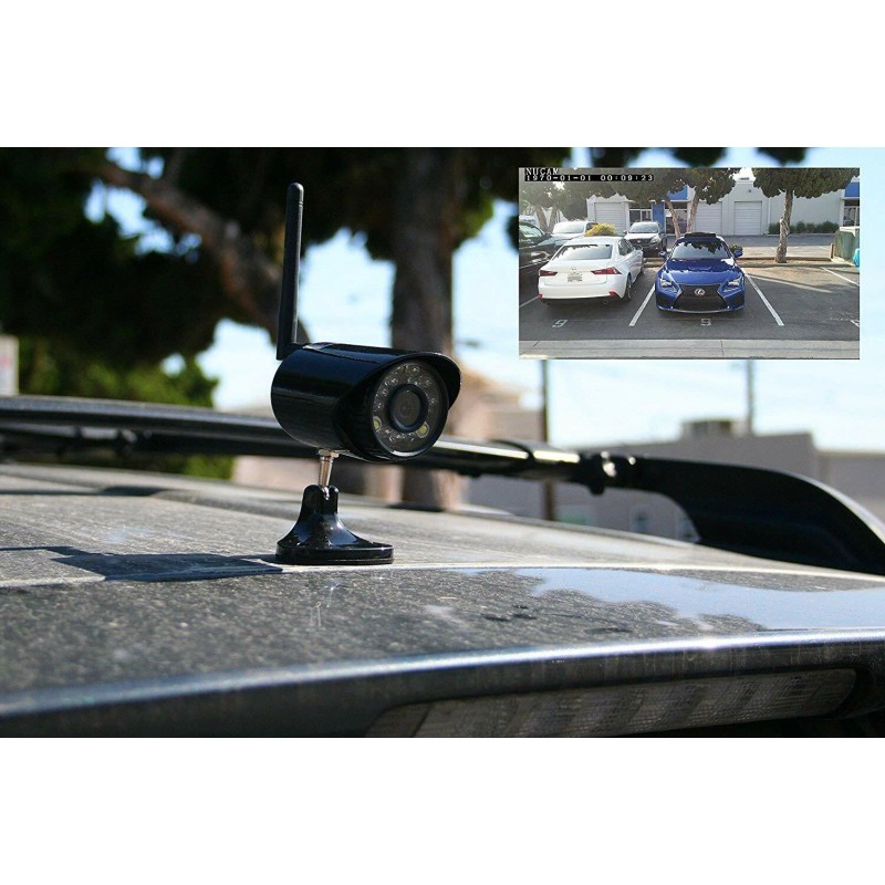 NUNET 720p Portable Camera Magnetic Base Battery Powered WirelessFor RV/Trailer/Tru