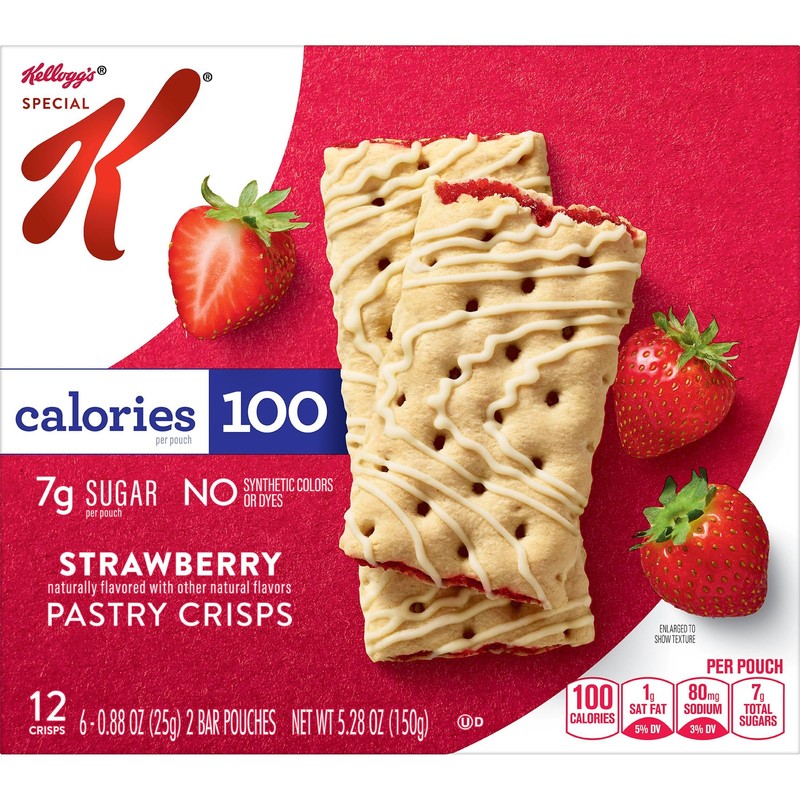 Special K Bar Pastry Crisps, Breakfast Bars, 100 Calorie Snacks,
