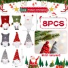 Amzeeniu Set of 8 Christmas Gnomes, Gnome Pendants for the