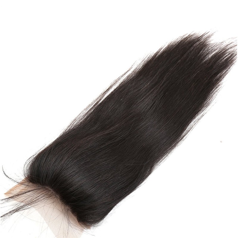 Sent Hair Silk Base Lace Closure 4x4 Straight Brazilian Virgin