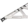 sourcing map 12-inch Hanging/Casement Window Hinge, 202 Stainless Steel Silver