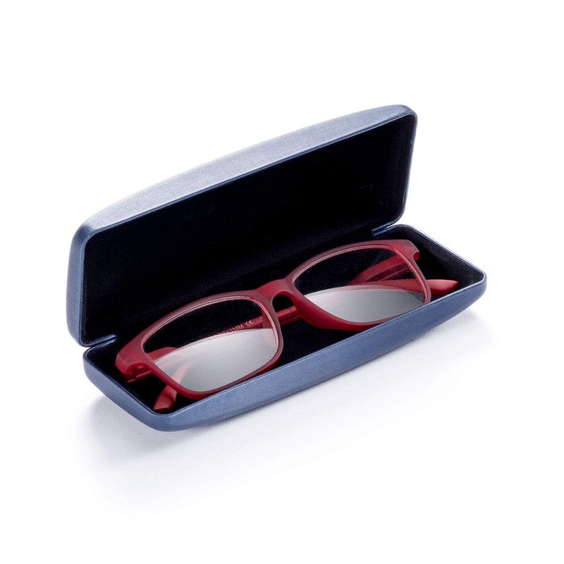 FEFI Hardcase Glasses Case in Silk Look Size M, Green