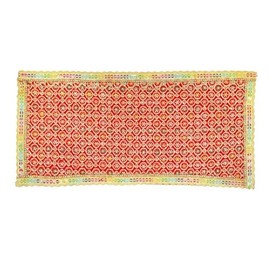 Decorative Chunari Puja Chunar Mat Aasan Cloth (Size:- 18 Inches x 12 Inches) Velvet Cloth Chunari Aasan Mat for Indian Traditional Navratri Festival new year Decoration Statue Frame Idol Temple(Red)
