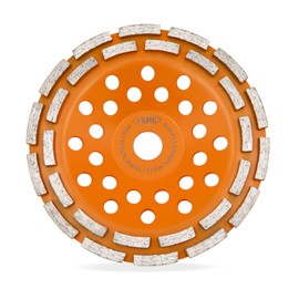 BGTEC Diamond Concrete Grinding Wheel, 7 Inch/180MM Double Row 28-Segments Cup Surface Grinding Disc for Angle Grinder, Polishing and Cleaning Granite Marble Masonry Stone