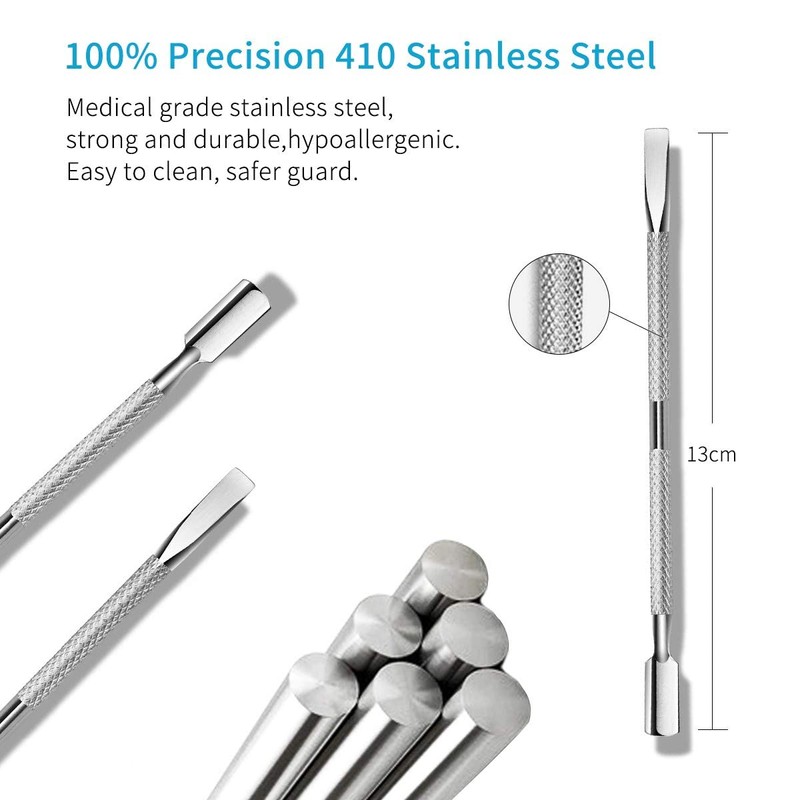 HaimiLiya Cuticle Pusher Dual-end Dead Skin Nail Pusher Nail Dirt