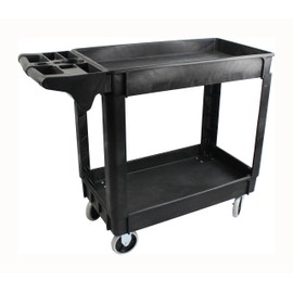 MaxWorks 80855 500-Pound Service Cart With Two Trays (40" x 17" Overall Dimensions)