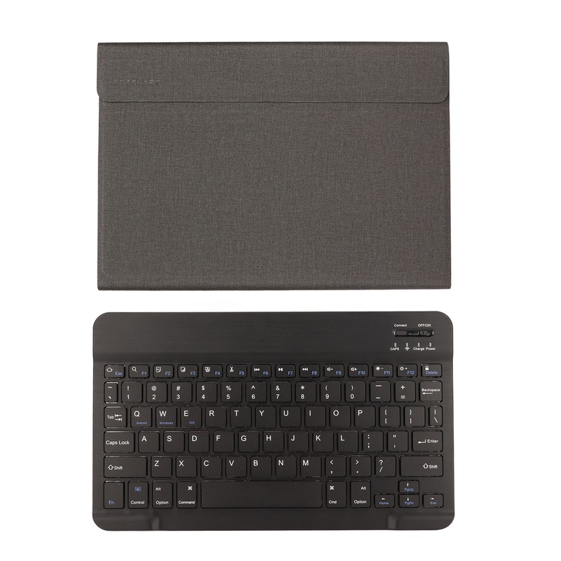 Keyboard Leather Case Set Portable Slim Wireless Keyboard Case with