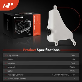 A-Premium Engine Coolant Overflow Recovery Reservoir Tank [w/Cap] Compatible with Toyota 4Runner 2003-2009, FJ Cruiser 2007-2009, Lexus GX470 2003-2009, 4.0L 4.7L