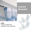 DOITOOL 8Pcs Vertical Blinds L- Shaped Brackets Blinds Curtain Track