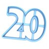 Sweet Prints Inc Number 20 Cookie Cutter - Dishwasher Safe