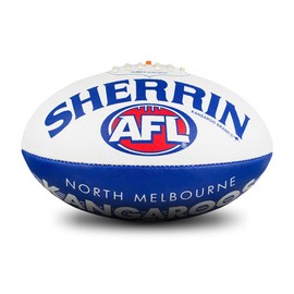 Sherrin North Melbourne Kangaroos AFL Club Football, Size 5