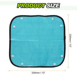 HARFINGTON 2pcs Repotting Mat 13" x 13" PE Cloth Waterproof Plant Repotting Mat Foldable Portable Gardening Potting Tray with Plastic Buckle for Indoor Plant Change Soil Watering, Blue