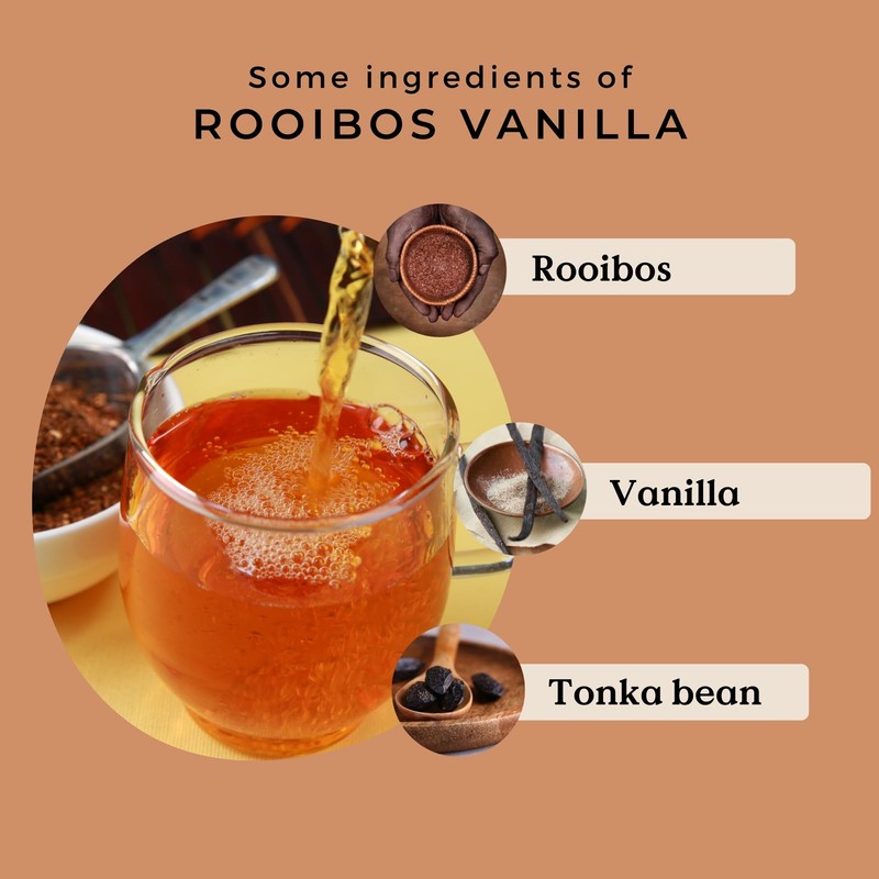 Rooibos Vanilla Tea Organic 90g (45 Cups) | Premium Loose