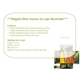 Regalo Ekos Pulpa Hidratante De Manos Caja Decorada Hoja