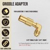 Brass 3/8" Male Flare Propane Elbow Adapter for Blackstone 17Inch