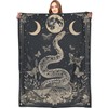 VODRM Mystic Snake Blanket Celestial Moon Throw Blankets,Birthday Gifts for
