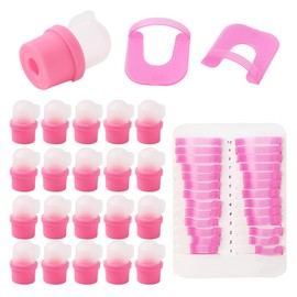 Ximimark 46pcs Nail Guard Kit - U-Curve Spill-Proof Protectors for Precision Polish+Easy-Release 10pcs Nail Gel Soaker Caps- Salon-Grade Nail Care Tool for Home Use