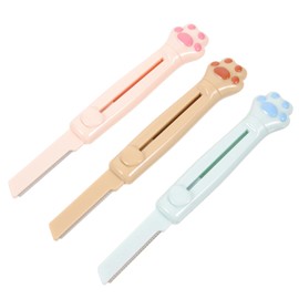 KOMBIUDA Stylish 3pc Women's Eyebrow Trimmer Kit Compact Razor Stainless Steel for Travel