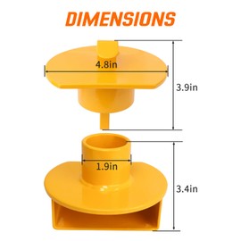 METOWARE Lunette Eye Lock Tow Drawbar Lock Heavy-Duty Steel Trailer Lock Fits All 2-1/2 to 3 Inch Lunette Eyes (Yellow)