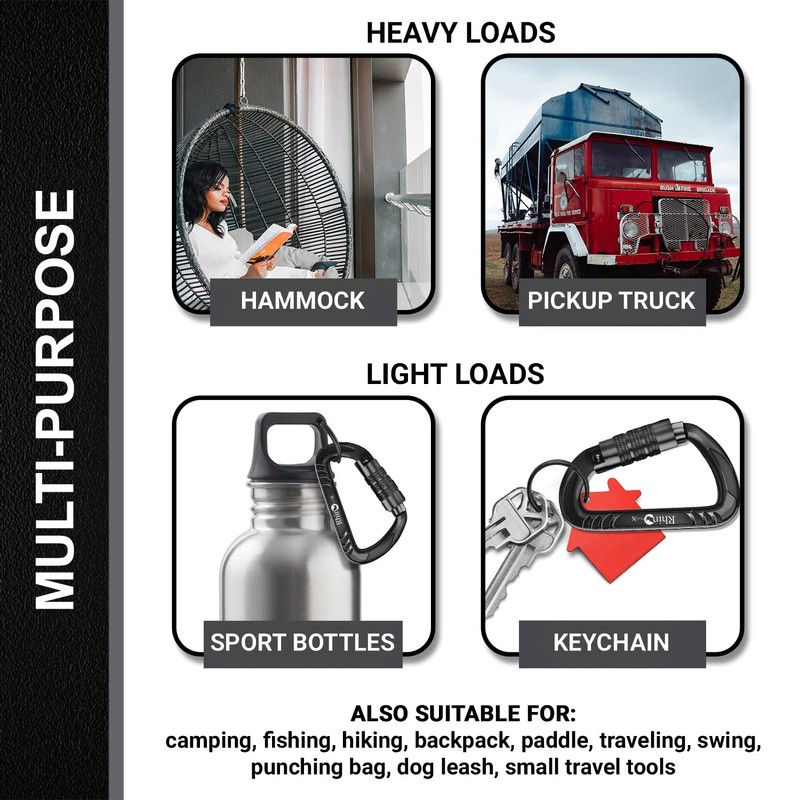 RHINO Produxs 12kN (2697 lbs) Heavy Duty, Locking, Auto Locking,