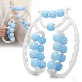 Yuragim Cellulite Massager, 20 Wheels Cellulite Roller, 2025 Massage Roller Legs Arm, Anti-Cellulite Massager Legs, Massage Roller for Thin Slimming, Leg, Foot, Arm Massage (Blue)