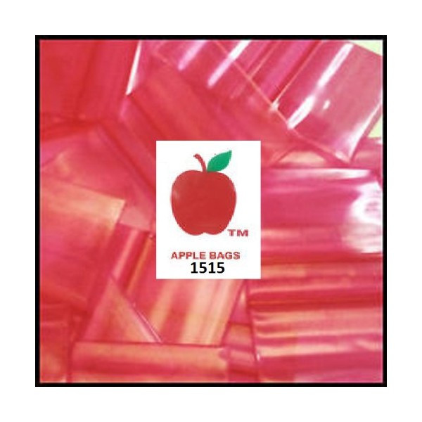 10,000 RED 1.5x1.5 2mil Apple Brand Resealable Bags 1.5 1515 1.5" X 10000 Baggies