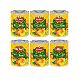Del Monte Canned Sliced Yellow Cling Peaches in Heavy Syrup, 29 Ounce (Pack of 6)