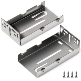 Mounting Brackets for Drawer Slide, Plusmart Drawer Slide Bracket Track Guide Hardware Replacement Parts, Rear/Side Mounting, 6 Pairs
