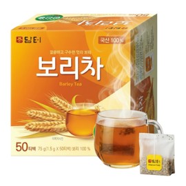 Damtuh Korean Barley Tea – Roasted Boricha Mugicha, Nutty Herbal Tea, Caffeine-Free, 50 Tea Bags (1.5g each)