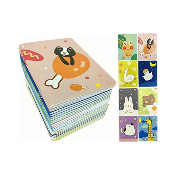ALIMITOPIA 24pcs Mini Notebook,Portable Pocket Journal Steno Memo Notebook MiniDaily