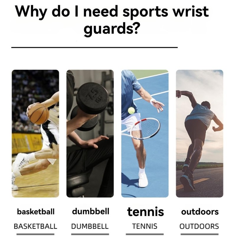 Snblzhef 1 Pair Wristband Wrist Support Brace Straps Extra Strength
