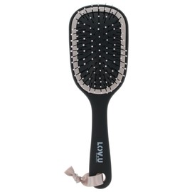 PARSA Beauty LOV.U Detangling Brush Wet & Dry (Black) - Hair Brush with Multi-Flexible Nylon Pins - Hair Brush - Women Hair Brush - Hard Brush