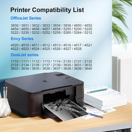 63XL Ink Cartridges Black and Color for HP Ink 63 Replacement for HP 63XL Ink Cartridge Combo Pack Work for OfficeJet 3830 4650 5255 5258 5200 Envy 4520 4512 DeskJet 1112 2130 3630 Printer | L0R46AN