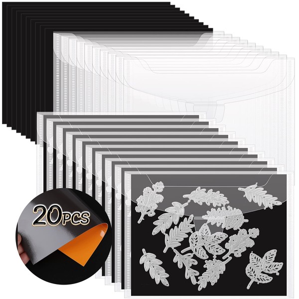 YixangDD 20 PCS Stamp and Die Storage Bag and Rubber