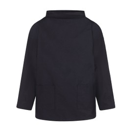 YARMO Fishermans Round Neck Smock - Navy, Small