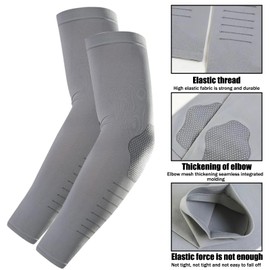 MLPKOI 4 Pairs UV Sun Protection Cooling Arm Sleeves for Men, Tattoo Cover Up Compression Sports Sleeves Moisture Wicking Gloves UPF 50+ for Cycling Driving Golf Hiking Gardening