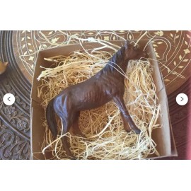 The Dresden Cottage New Dresden Paper Brown Horse Christmas Ornament Tree