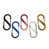 Aluminium S-Shaped Carabiner Clips, 88mm x 40mm, Set of 5,