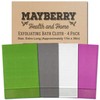 Extra Long (36 Inches) Exfoliating Bath Cloth/Towel (4 Pack) Gray,
