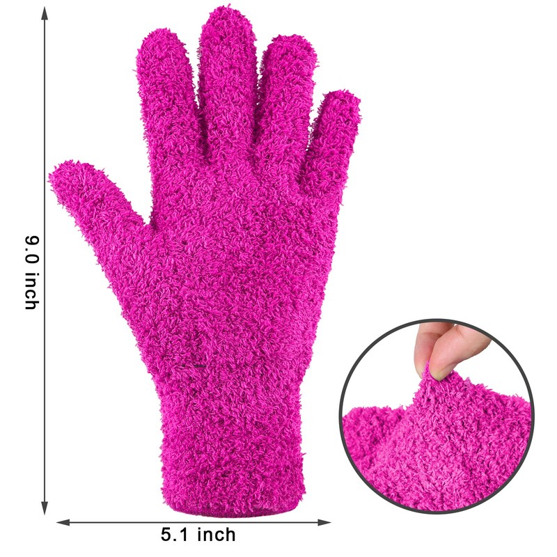 4 Pares Guantes de Microfibra para Quitar Polvo Guantes de