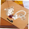 LALAFINA Transparent Glitter Butterfly Chain Earbuds Case with Keychain Lightweight