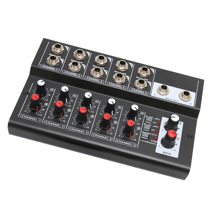 10 Channel Mixer Low Noise Stereo Line Mixer with 2