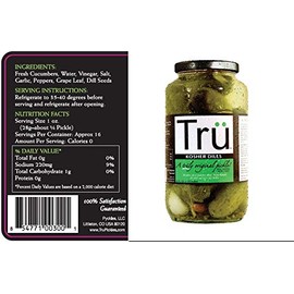 Tru Pickles 4 Pack - Original Dill, Bread & Butter, Smoked Black Pepper, Dill Heat