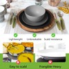 Teivio 32-Piece Kitchen Plastic Wheat Straw Dinnerware Set, Service for
